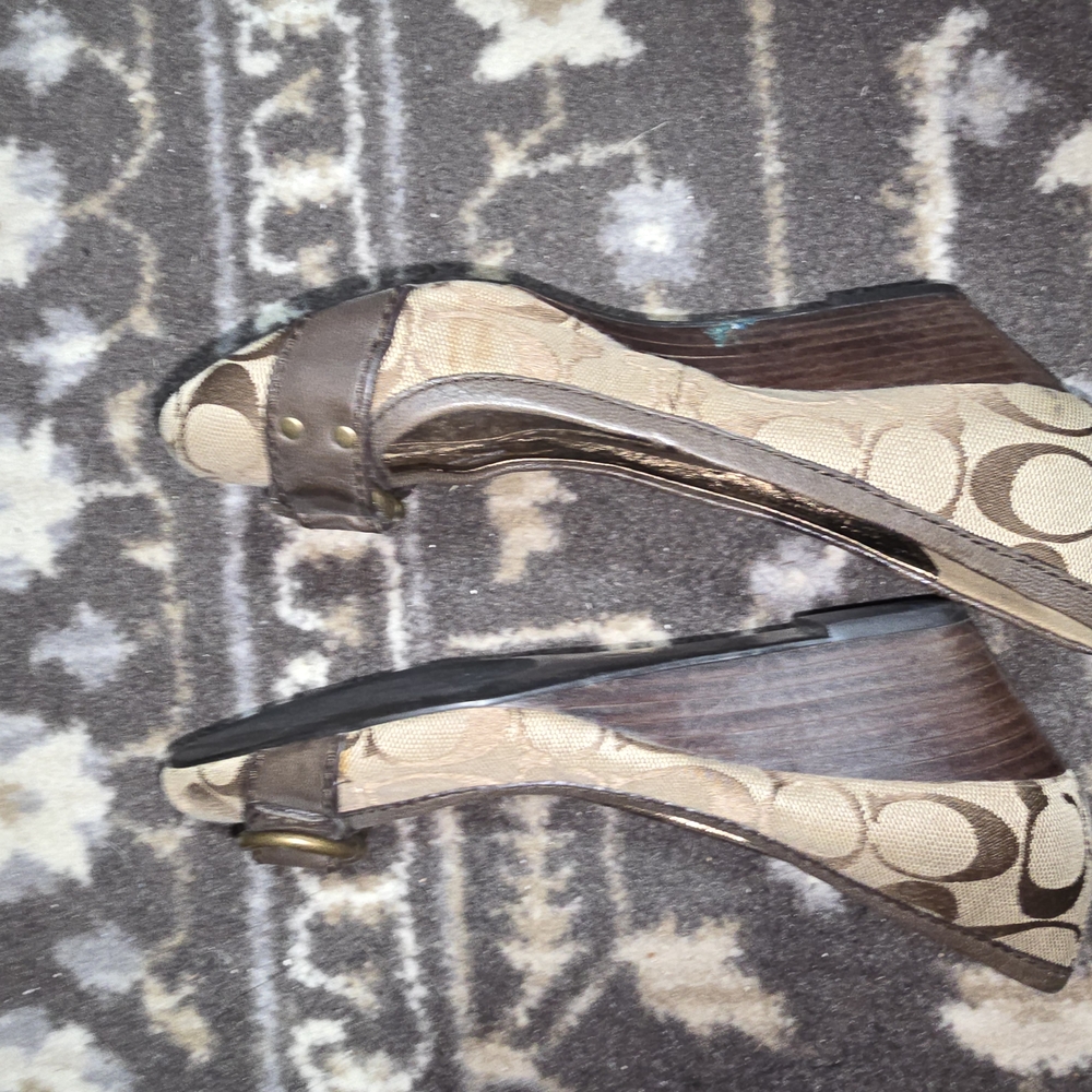 Stylish Brown and Tan Wedge Shoes